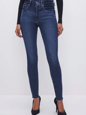 Good American premium denim Dark Blue  ankle jeans